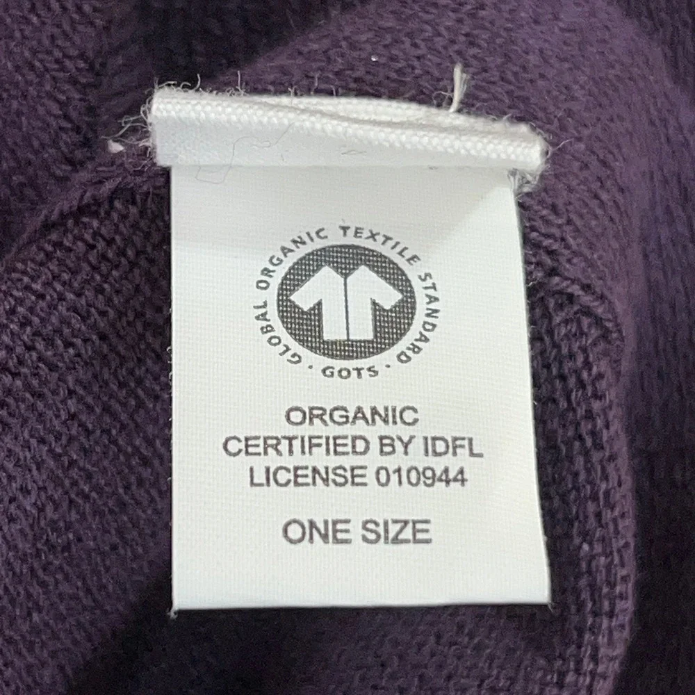 Koyuchi Women One Size Purple 100% Organic Cotton Knit Scarf New